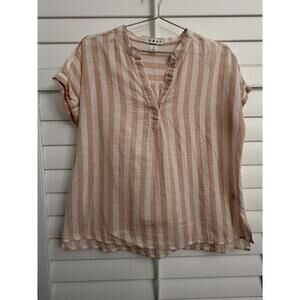 Dash striped 100% cotton lightweight top size‎ Medium